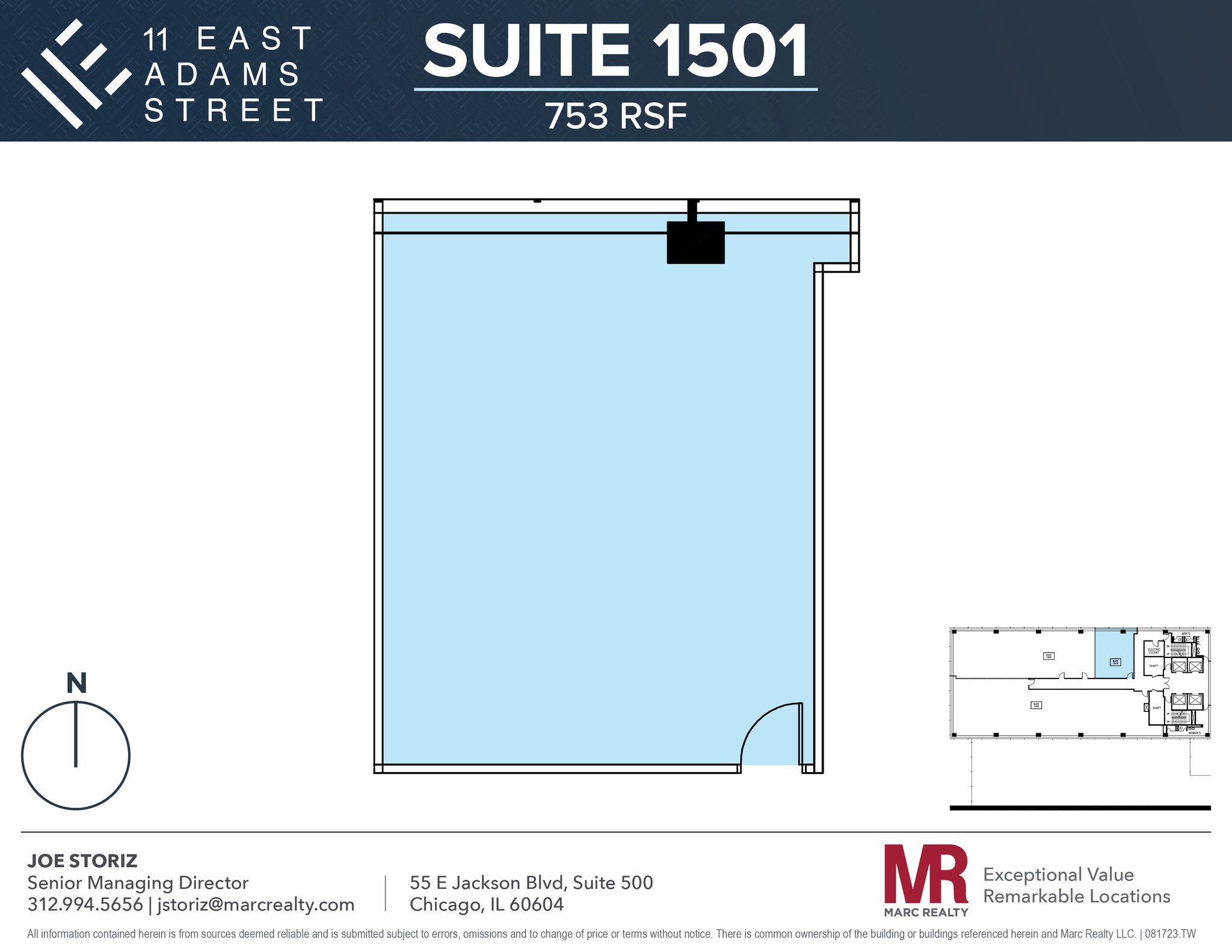 11 E Adams St, Chicago, IL to rent Floor Plan- Image 1 of 1