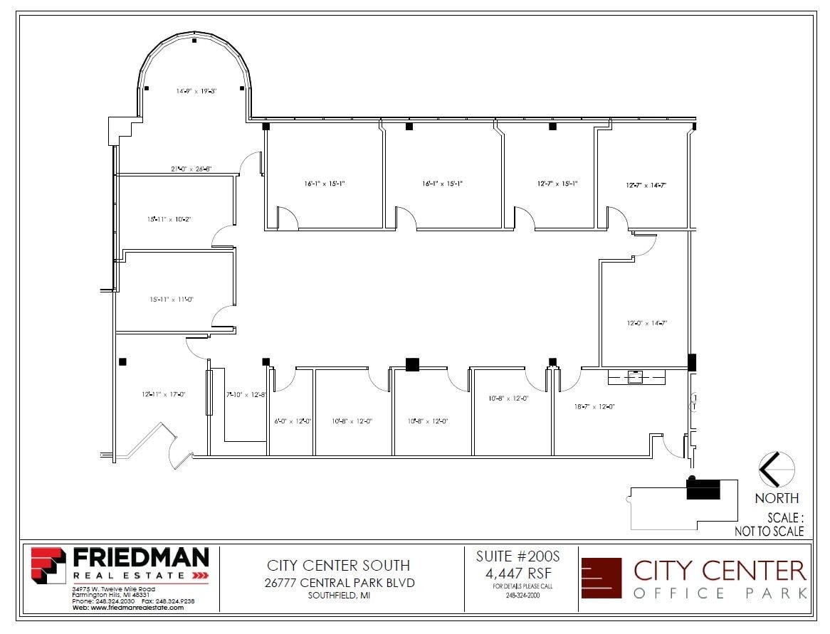 26777-26999 Central Park Blvd, Southfield, MI to rent Floor Plan- Image 1 of 2