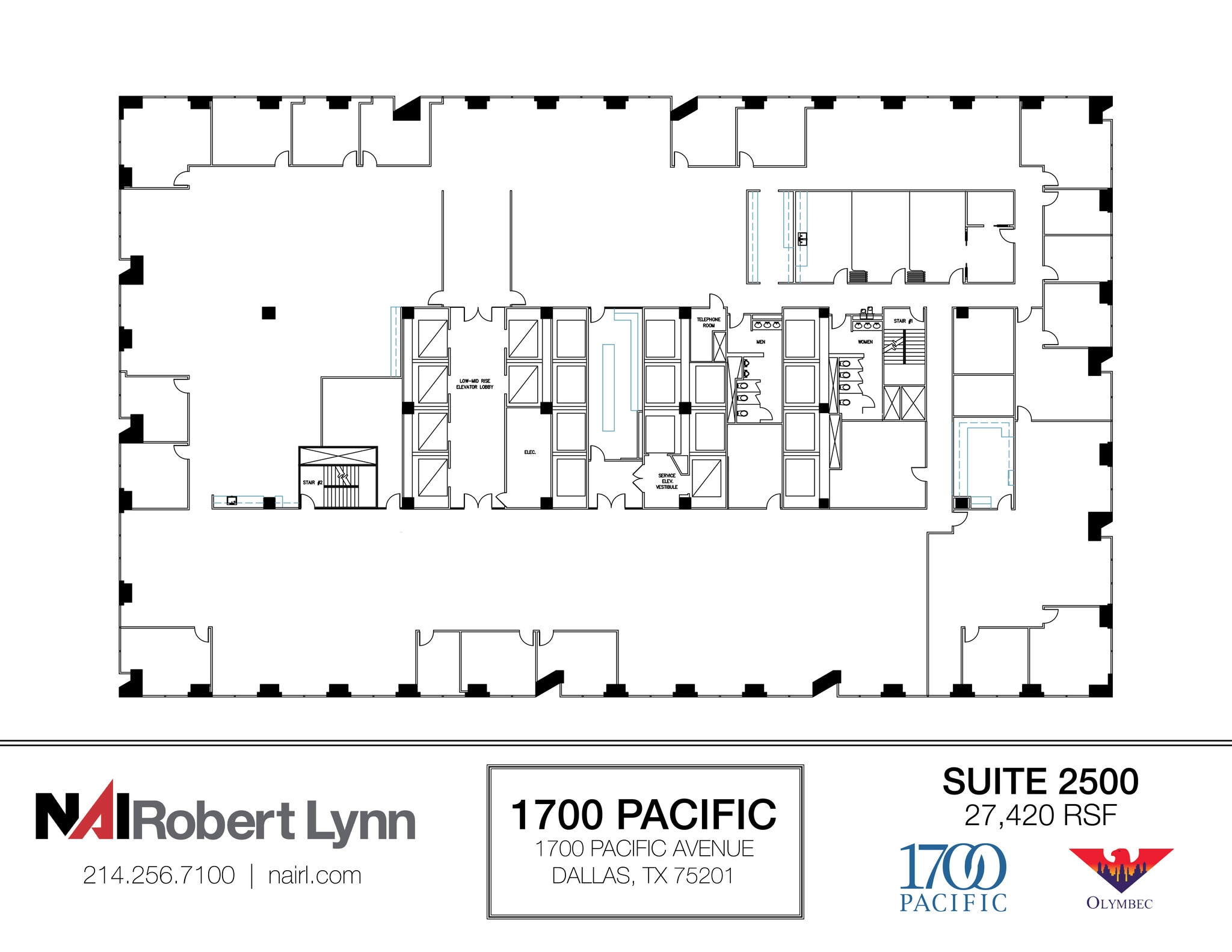 1700 Pacific Ave, Dallas, TX to rent Floor Plan- Image 1 of 1