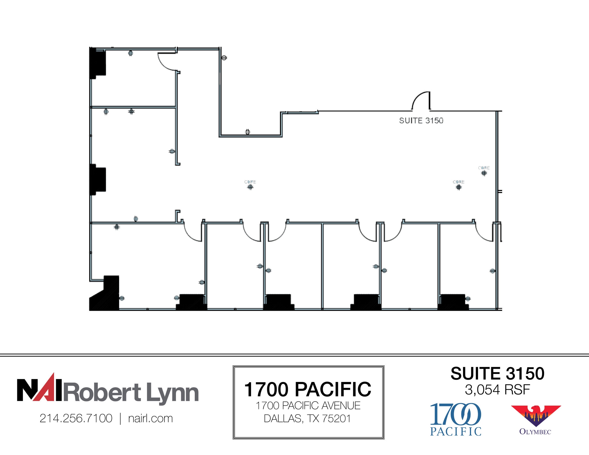 1700 Pacific Ave, Dallas, TX to rent Floor Plan- Image 1 of 1