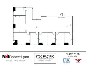 1700 Pacific Ave, Dallas, TX to rent Floor Plan- Image 1 of 1