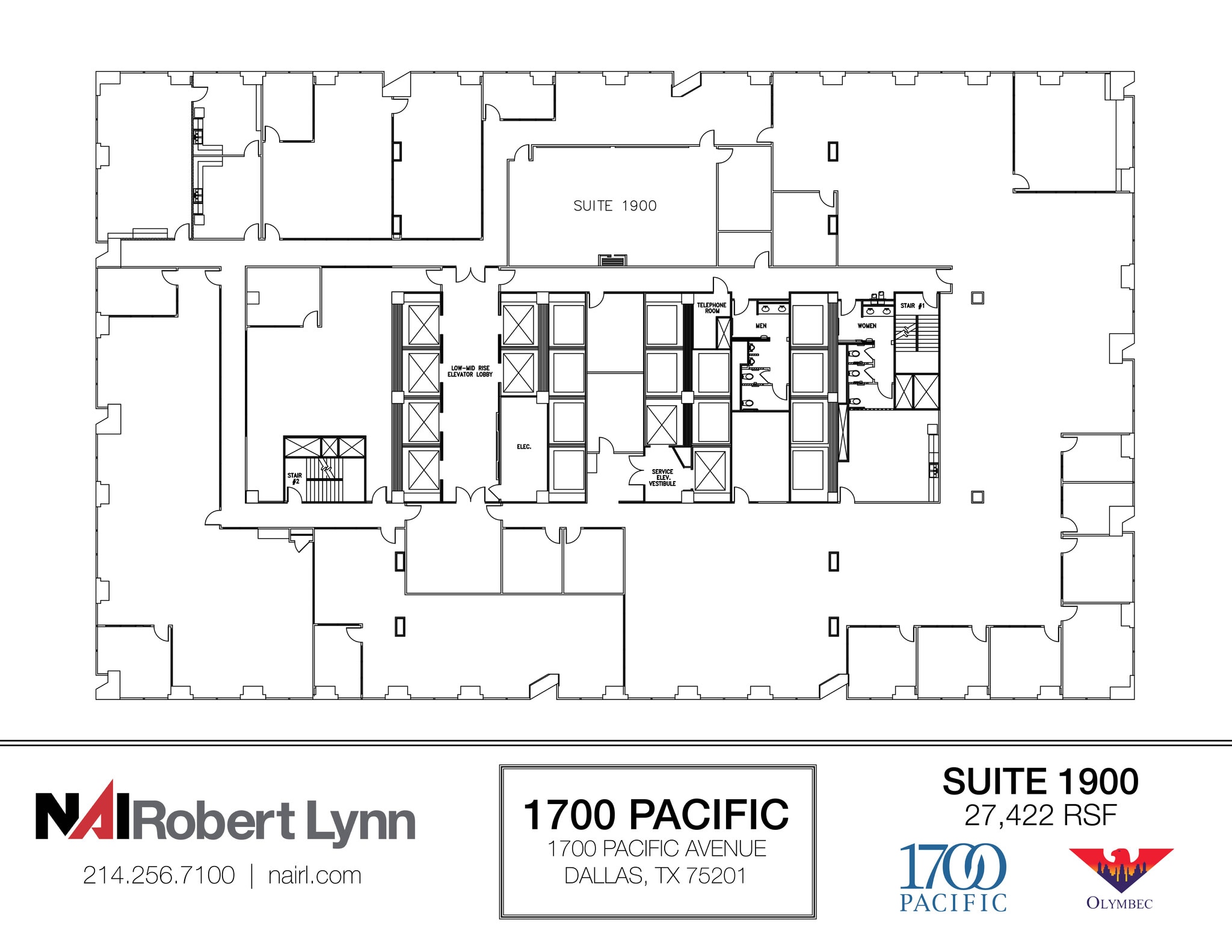 1700 Pacific Ave, Dallas, TX to rent Floor Plan- Image 1 of 1