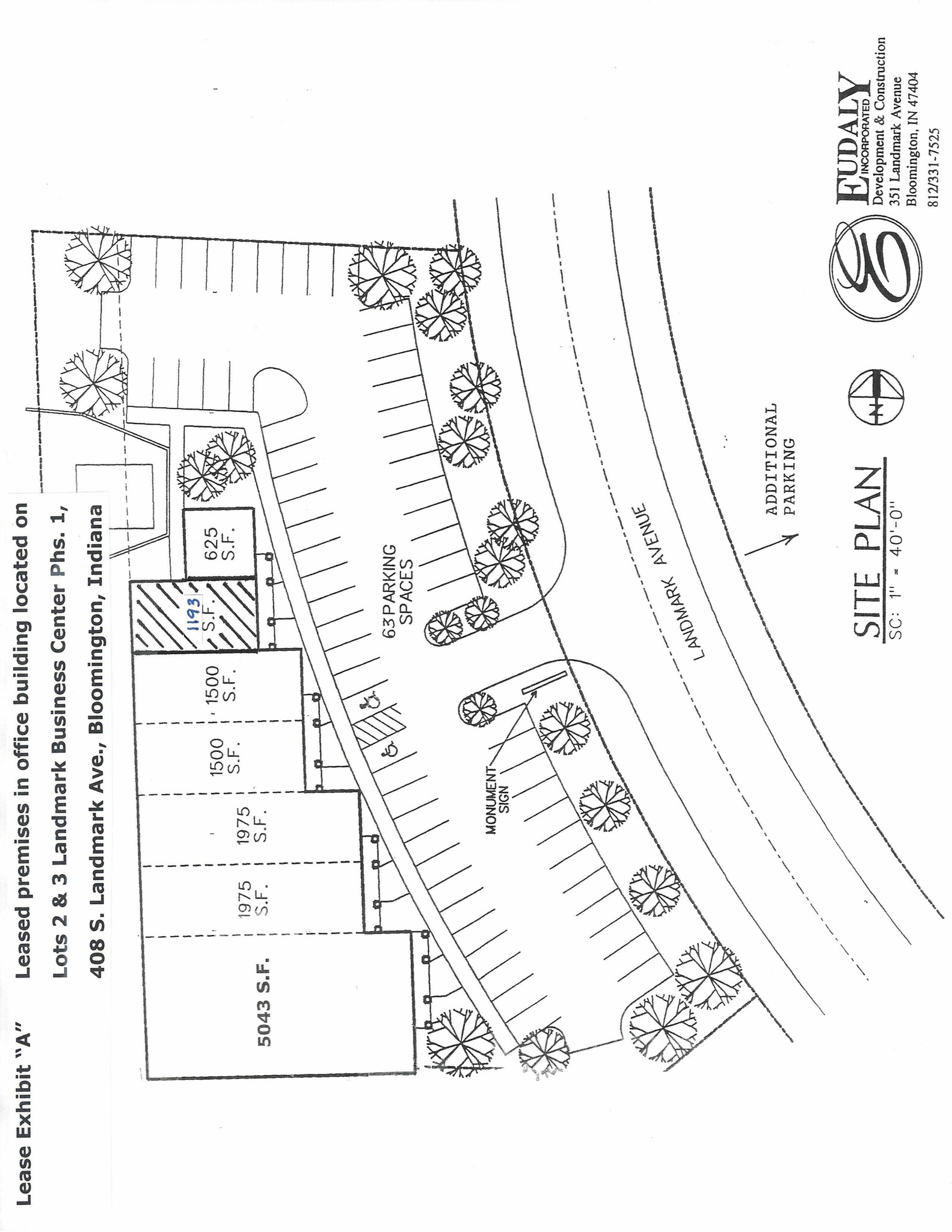 430 S Landmark Ave, Bloomington, IN for rent Site Plan- Image 1 of 2