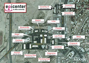 444 Executive Center Blvd, El Paso, TX - aerial  map view - Image1