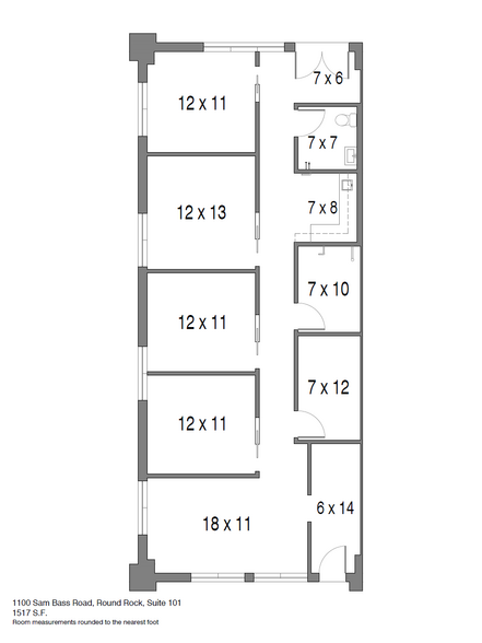 1100 Sam Bass Rd, Round Rock, TX for rent - Floor Plan - Image 2 of 6