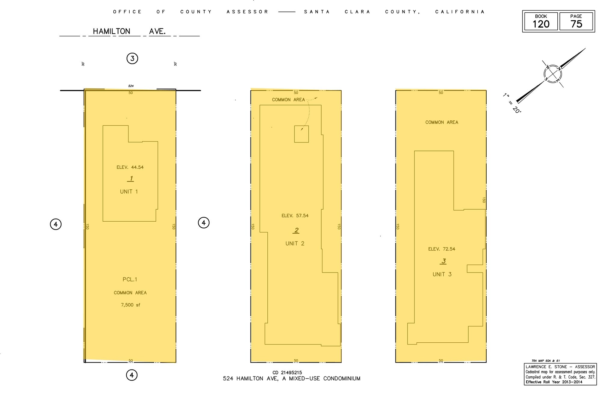 524 Hamilton Ave, Palo Alto, CA for sale Plat Map- Image 1 of 1