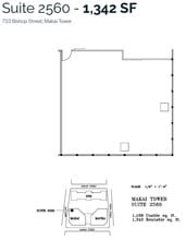 733 Bishop St, Honolulu, HI to rent Floor Plan- Image 1 of 1
