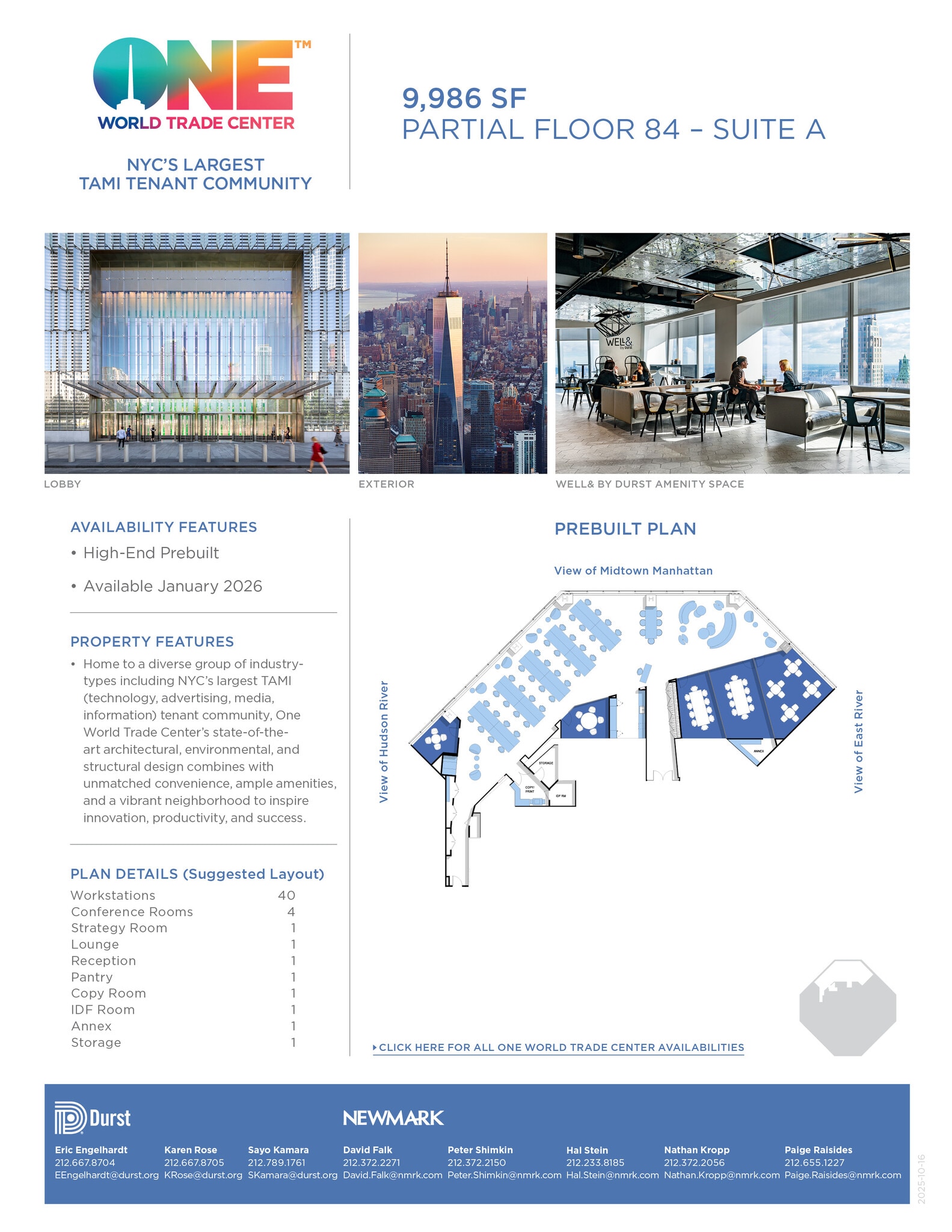 One World Trade Center, New York, NY to rent Interior Photo- Image 1 of 1