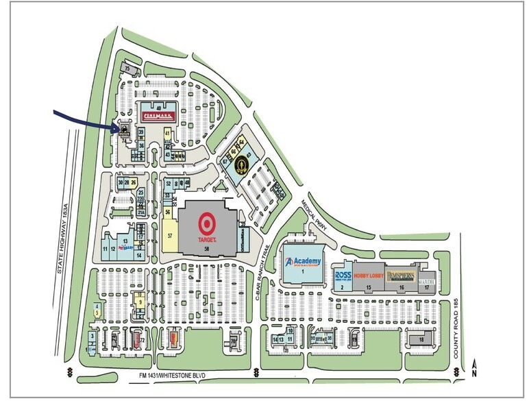 4710 183A Toll Rd, Cedar Park, TX to rent - Site Plan - Image 2 of 9