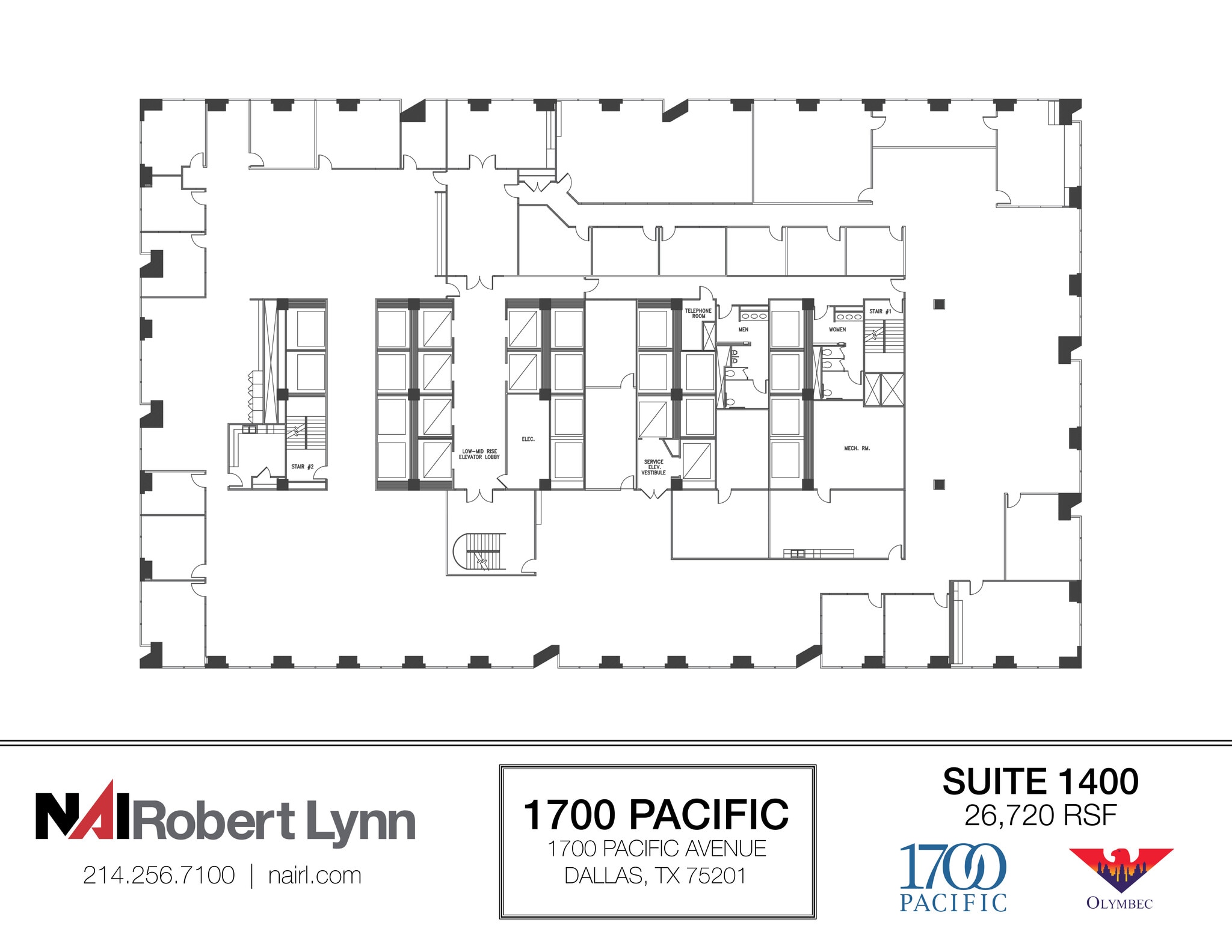 1700 Pacific Ave, Dallas, TX to rent Floor Plan- Image 1 of 1