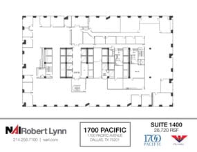 1700 Pacific Ave, Dallas, TX to rent Floor Plan- Image 1 of 1
