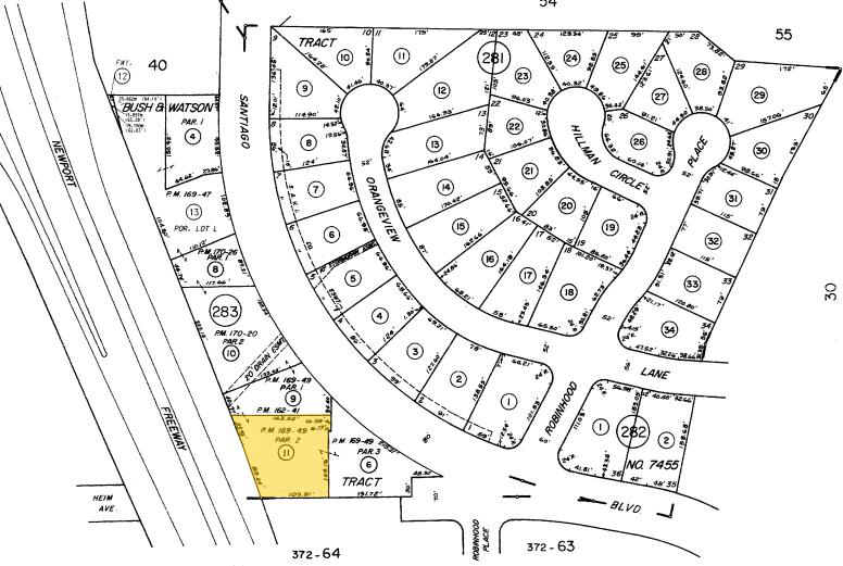 2534 N Santiago Blvd, Orange, CA for sale - Plat Map - Image 2 of 6