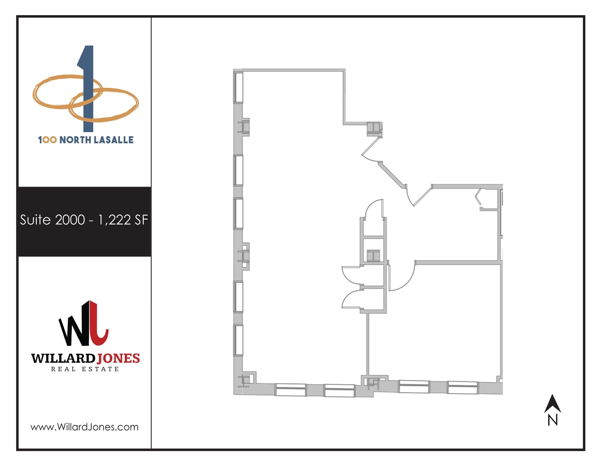 100 N LaSalle St, Chicago, IL to rent Floor Plan- Image 1 of 1