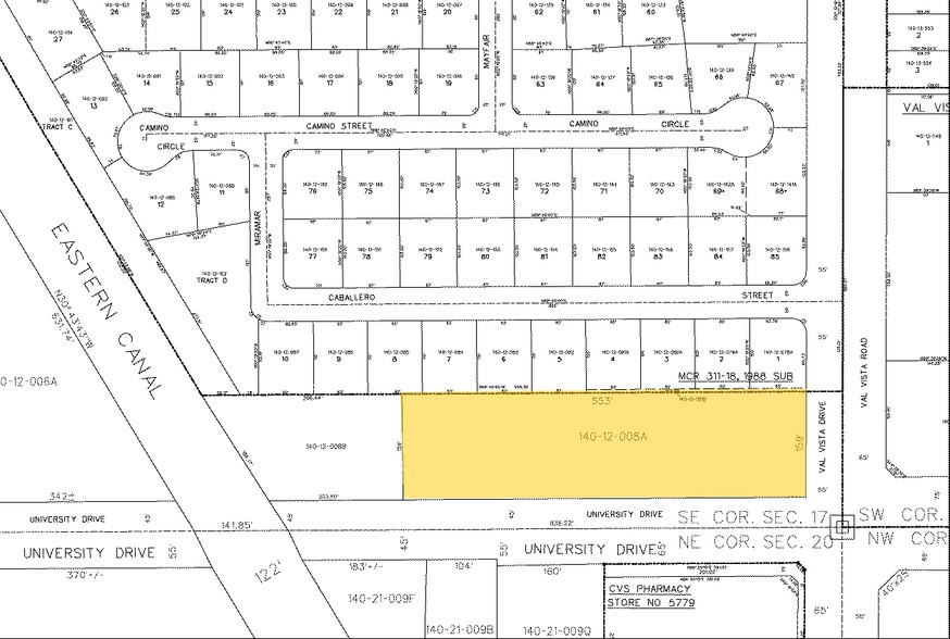 406 N Val Vista Dr, Mesa, AZ for sale - Plat Map - Image 2 of 6