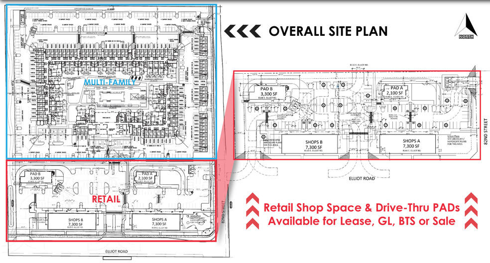 NWC of 82nd St & Elliot Rd, Mesa, AZ for rent - Site Plan - Image 2 of 4