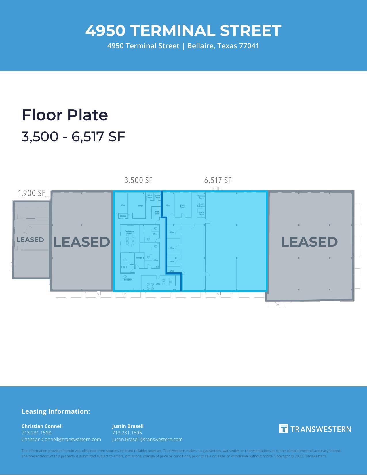 4950 Terminal St, Bellaire, TX for rent Floor Plan- Image 1 of 2