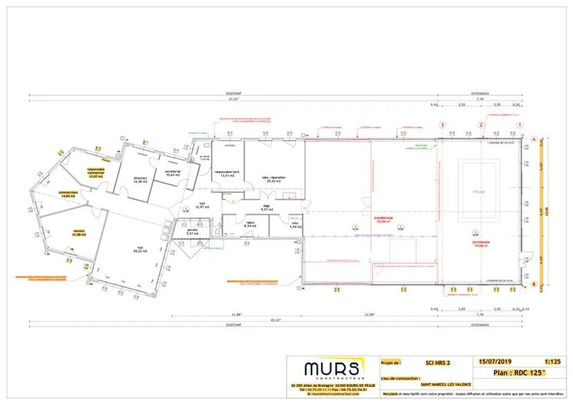 Office in Valence to rent - Floor Plan - Image 2 of 6