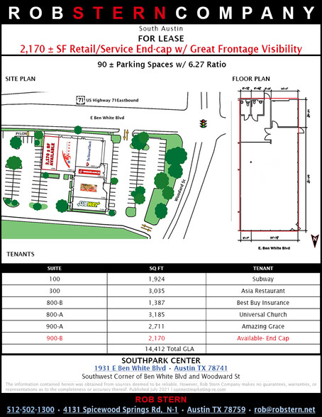 1931 Ben White Blvd E, Austin, TX for rent - Site Plan - Image 2 of 6