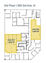 340-350 3rd Ave N, Saskatoon, SK for rent Floor Plan- Image 2 of 2