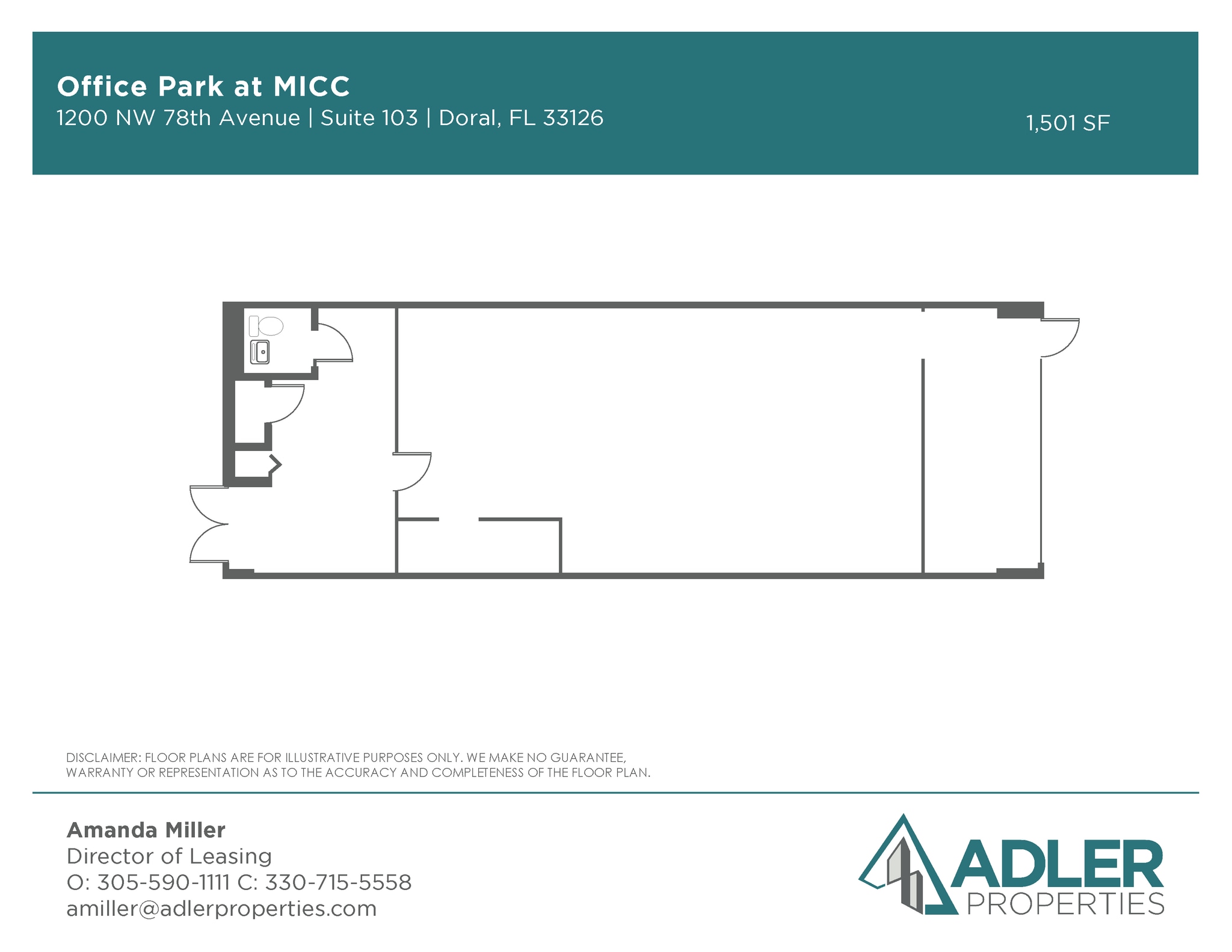 7925 NW 12th St, Doral, FL to rent Floor Plan- Image 1 of 1