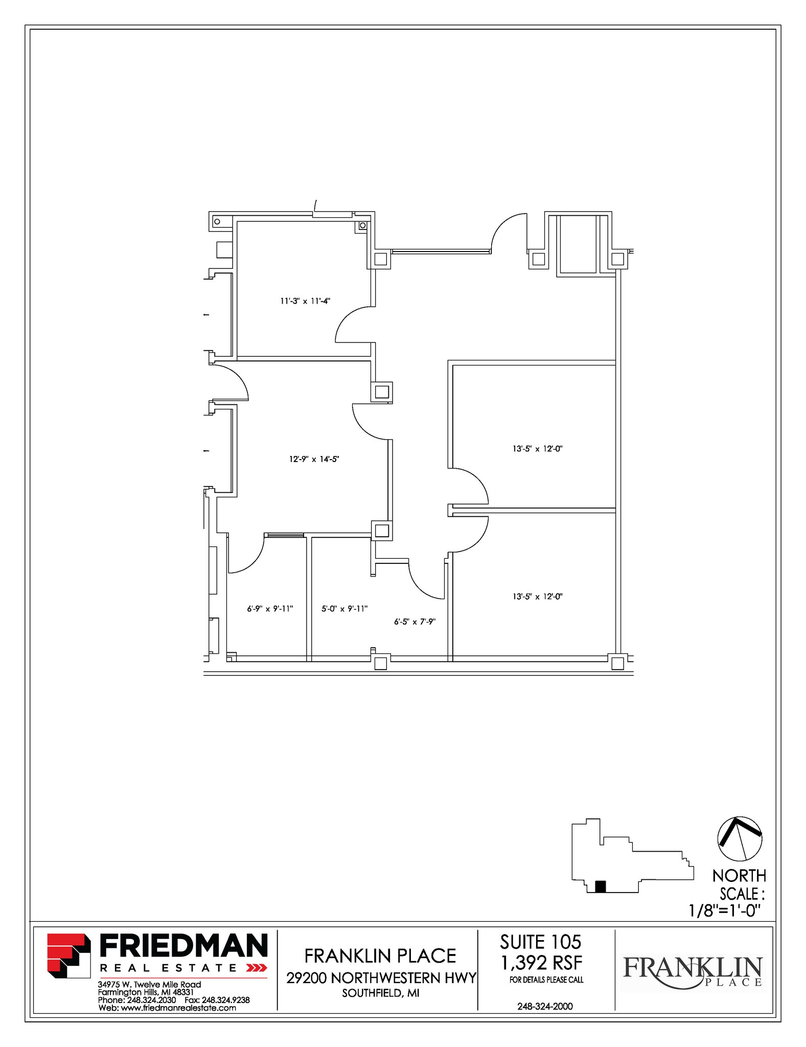 29200 Northwestern Hwy, Southfield, MI to rent Floor Plan- Image 1 of 2