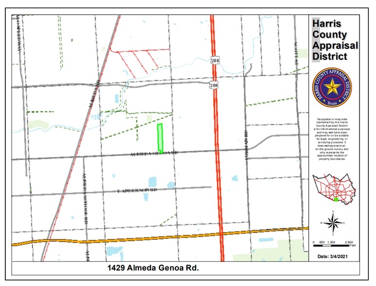 1429 Almeda Genoa Rd, Houston, TX for sale - Plat Map - Image 1 of 1