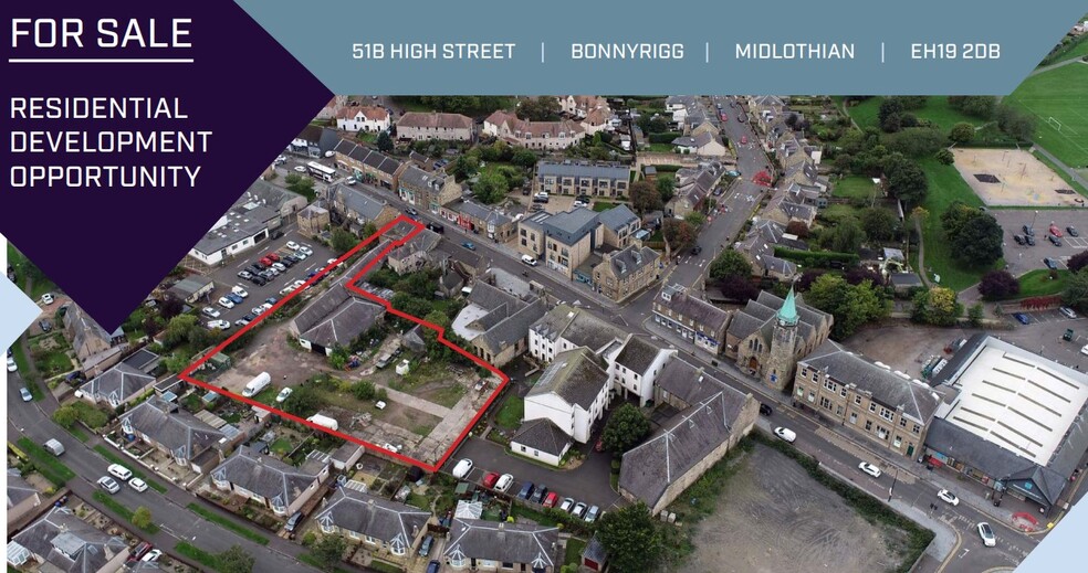 51B High St, Bonnyrigg for sale - Aerial - Image 1 of 6