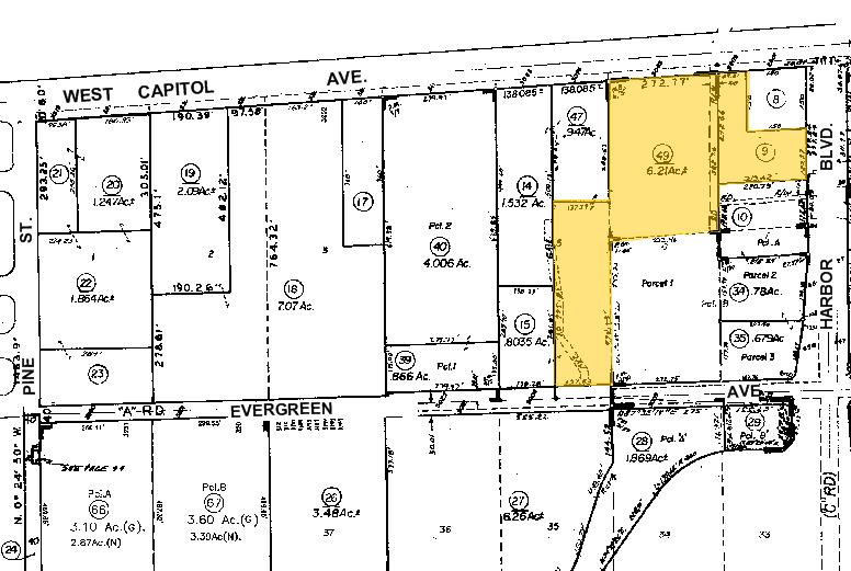 800-830 Harbor Blvd, West Sacramento, CA for rent - Plat Map - Image 2 of 25