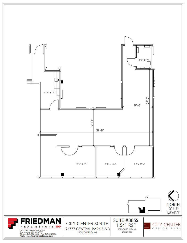 26777-26999 Central Park Blvd, Southfield, MI to rent Floor Plan- Image 1 of 3