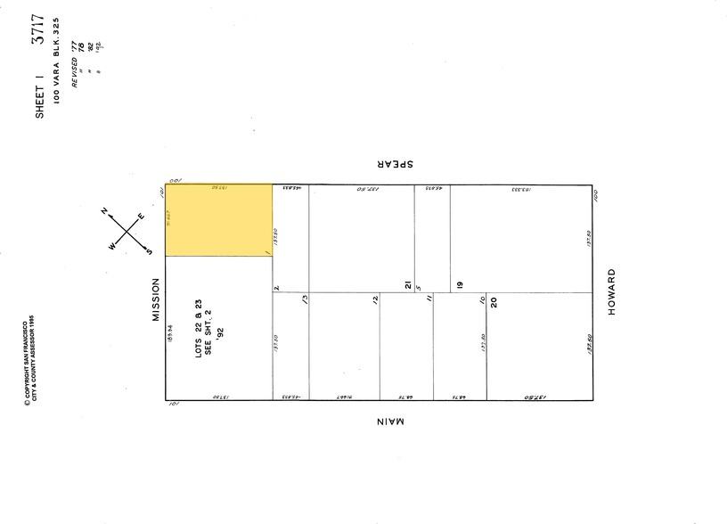 101 Mission St, San Francisco, CA for rent - Plat Map - Image 2 of 6