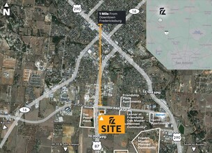 US Highway 87 & Friendship Lane, Fredericksburg, TX - aerial  map view