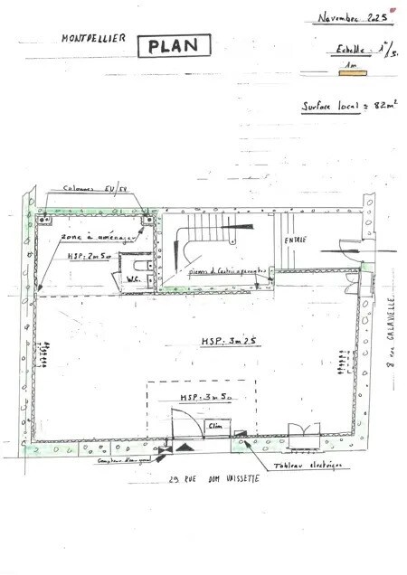 Retail in Montpellier to rent Floor Plan- Image 1 of 5
