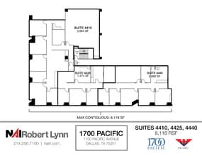 1700 Pacific Ave, Dallas, TX to rent Floor Plan- Image 2 of 2