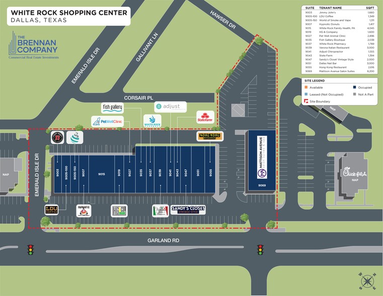 9003-9055 Garland Rd, Dallas, TX for rent - Site Plan - Image 1 of 8