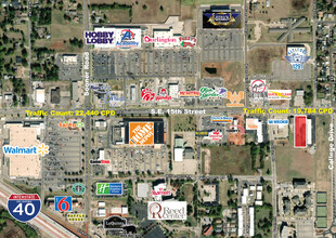 6208 SE 15th St, Midwest City, OK - aerial  map view