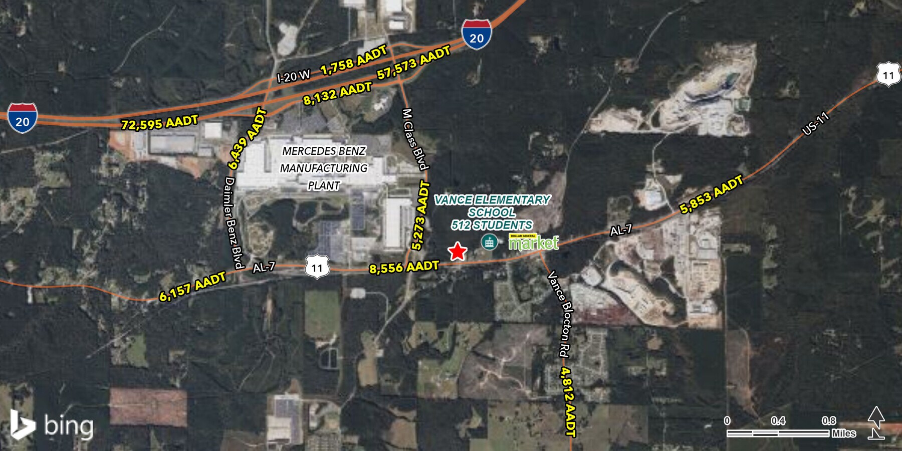 18158 US11, Vance 35490 Outparcel Near Mercedes Manufacturing