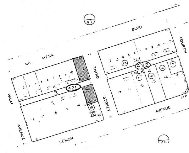 4730 3rd St, La Mesa, CA for rent - Plat Map - Image 3 of 3