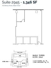733 Bishop St, Honolulu, HI to rent Floor Plan- Image 1 of 1
