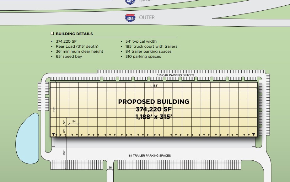 1850 Continental Blvd, Charlotte, NC for rent - Site Plan - Image 2 of 2