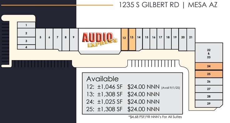 S Gilbert Rd, Mesa, AZ to rent Site Plan- Image 1 of 1
