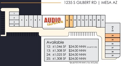 S Gilbert Rd, Mesa, AZ to rent Site Plan- Image 1 of 1