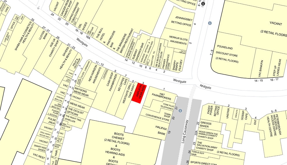 3 Westgate, Peterborough to rent - Site Plan - Image 2 of 2
