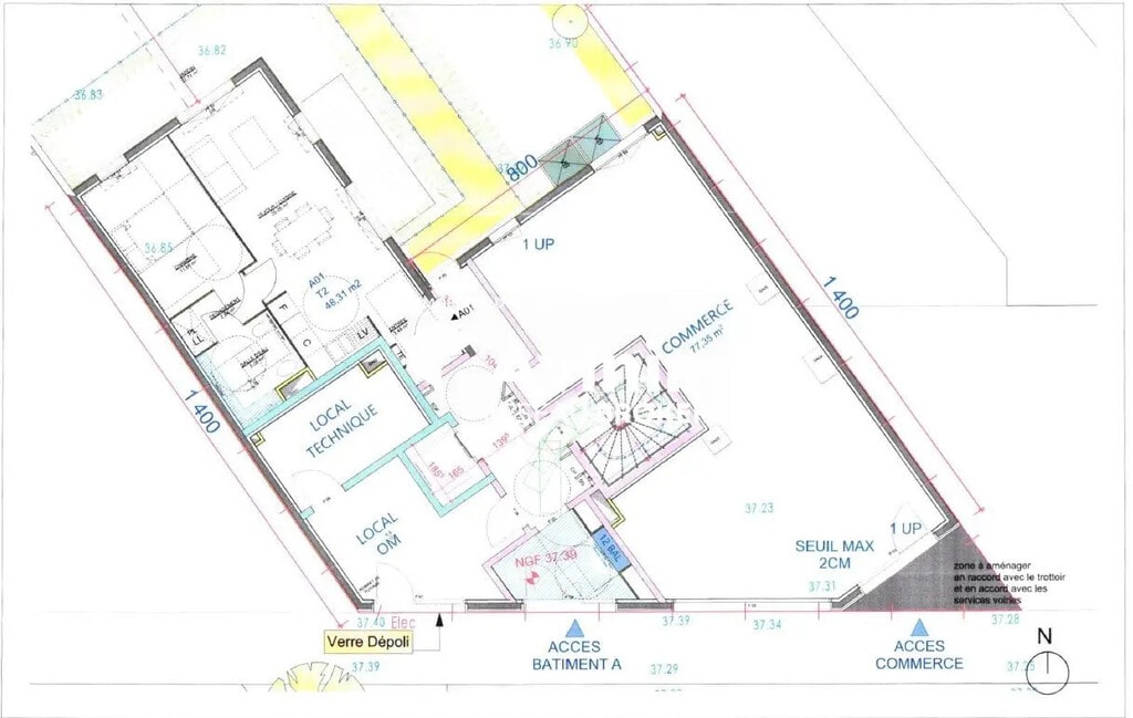 Location Commerce 77 m² - Photo 1