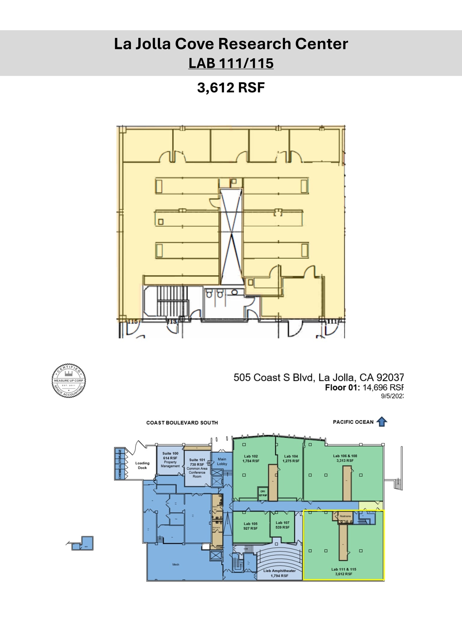 505 Coast Blvd S, La Jolla, CA to rent Site Plan- Image 1 of 1