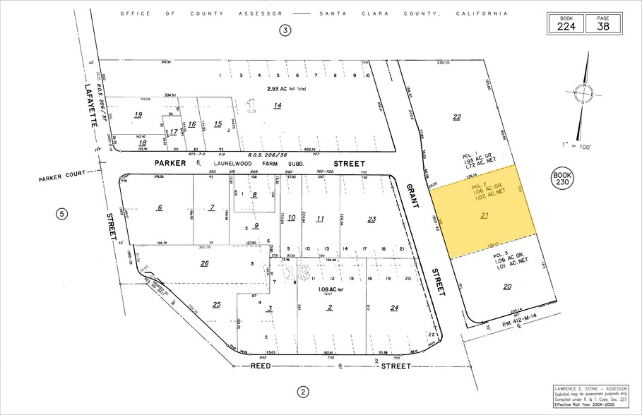 1945 Grant St, Santa Clara, CA for rent - Plat Map - Image 2 of 2