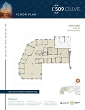 509 Olive Way, Seattle, WA to rent Floor Plan- Image 1 of 2