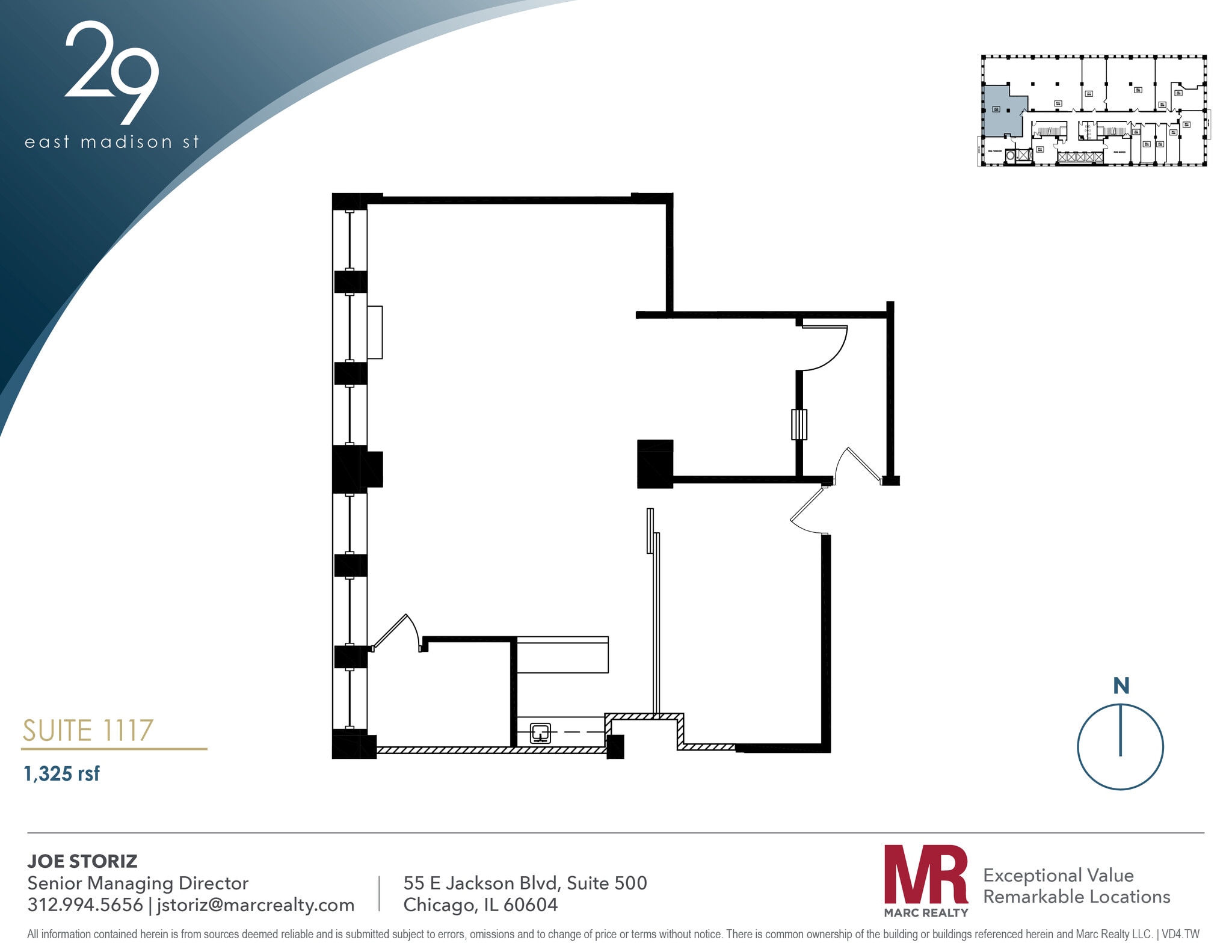 29 E Madison St, Chicago, IL to rent Floor Plan- Image 1 of 7