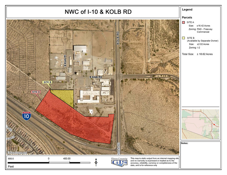 NWC Kolb & I-10, Tucson, AZ for sale - Aerial - Image 1 of 6