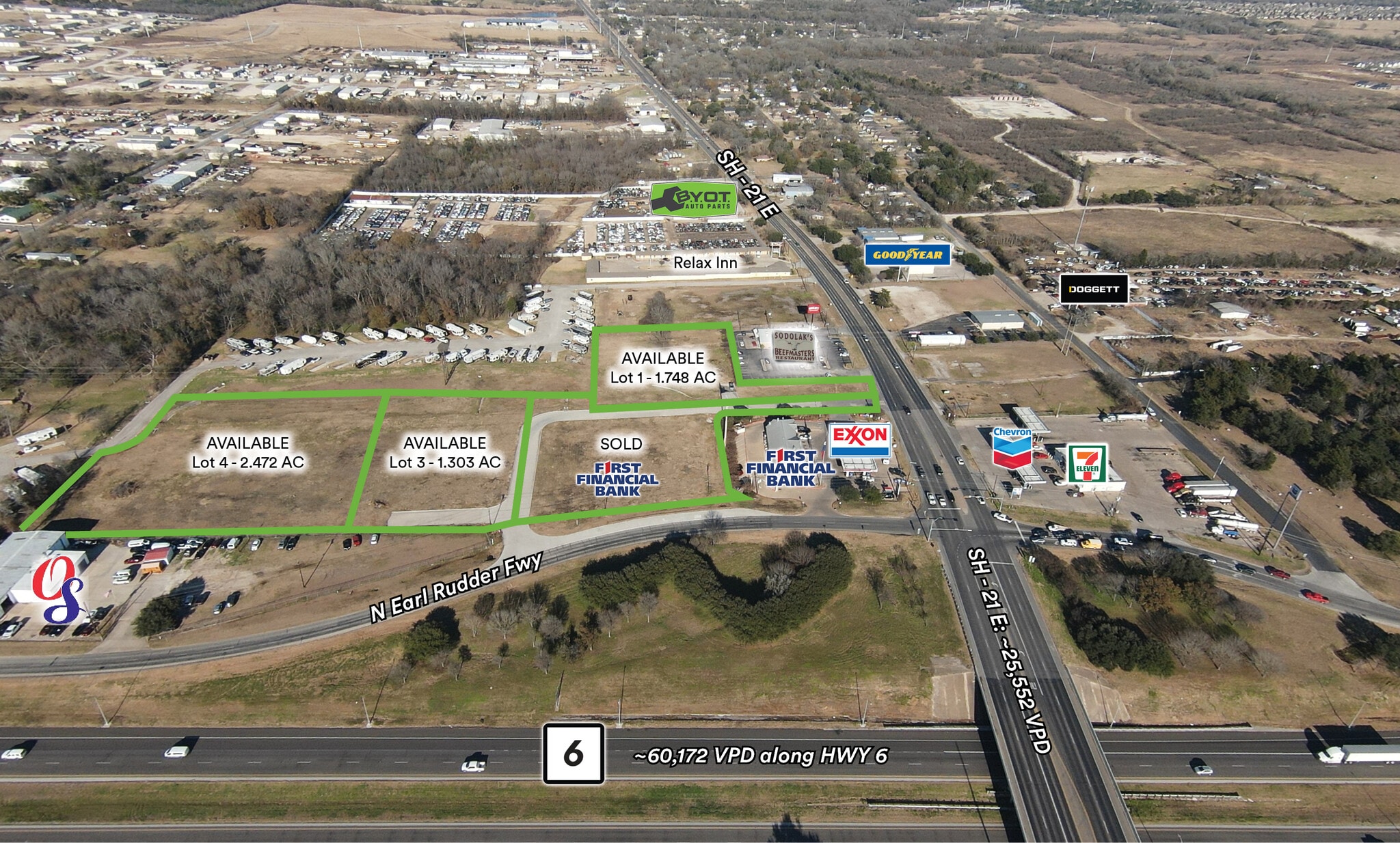 3412 E SH-21, Bryan, TX for sale Aerial- Image 1 of 1