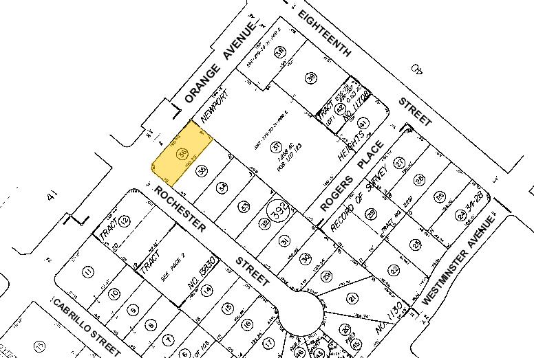 1770 Orange Ave, Costa Mesa, CA for rent - Plat Map - Image 2 of 3